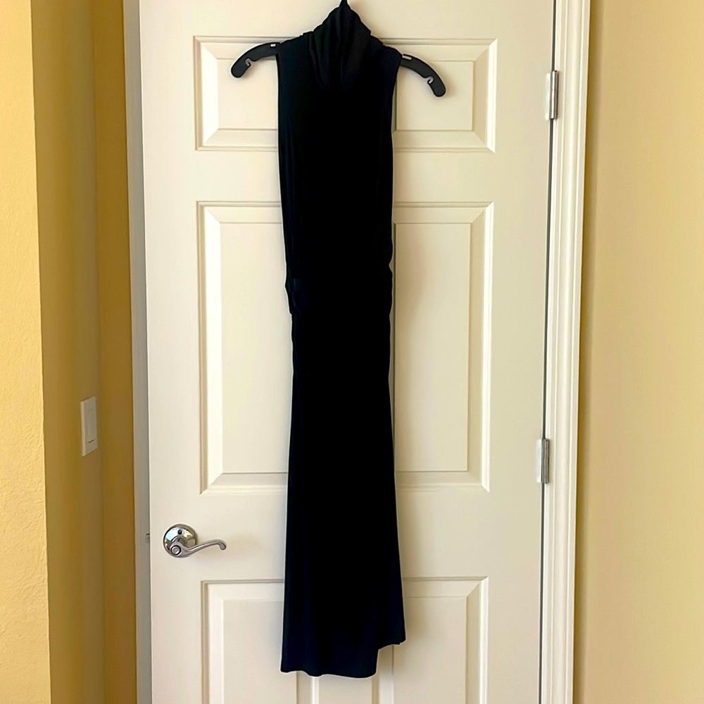 DVF ruched Blk Dress